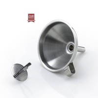 Yf Professional Kitchen Gadgets Supplier 304 Stainless Steel Funnel With Removable Strainer Filter For Home Kitchen Use